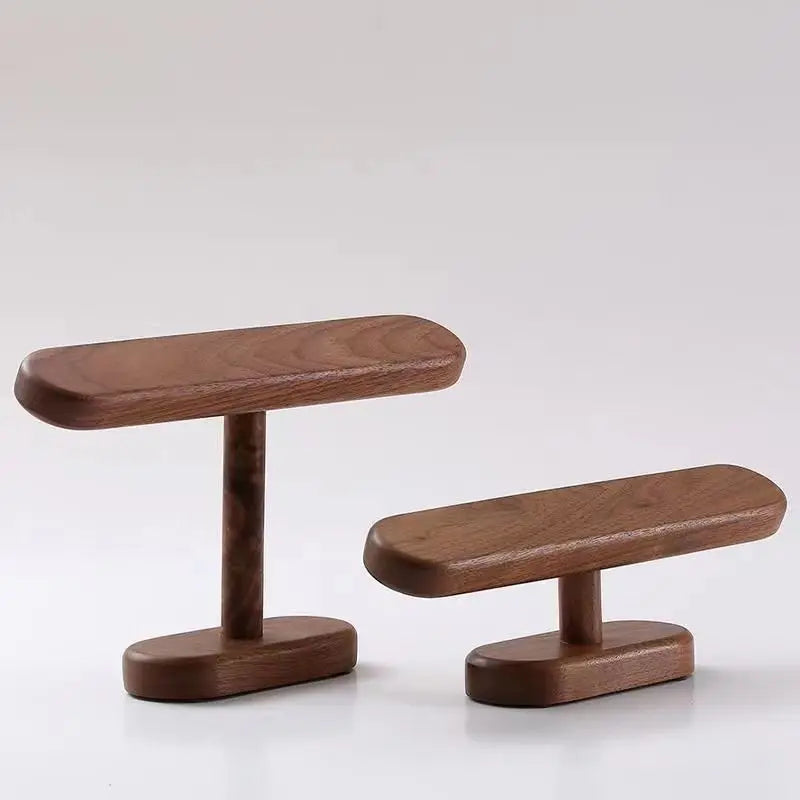 Display ρολογιών από ξύλο καρυδιάς