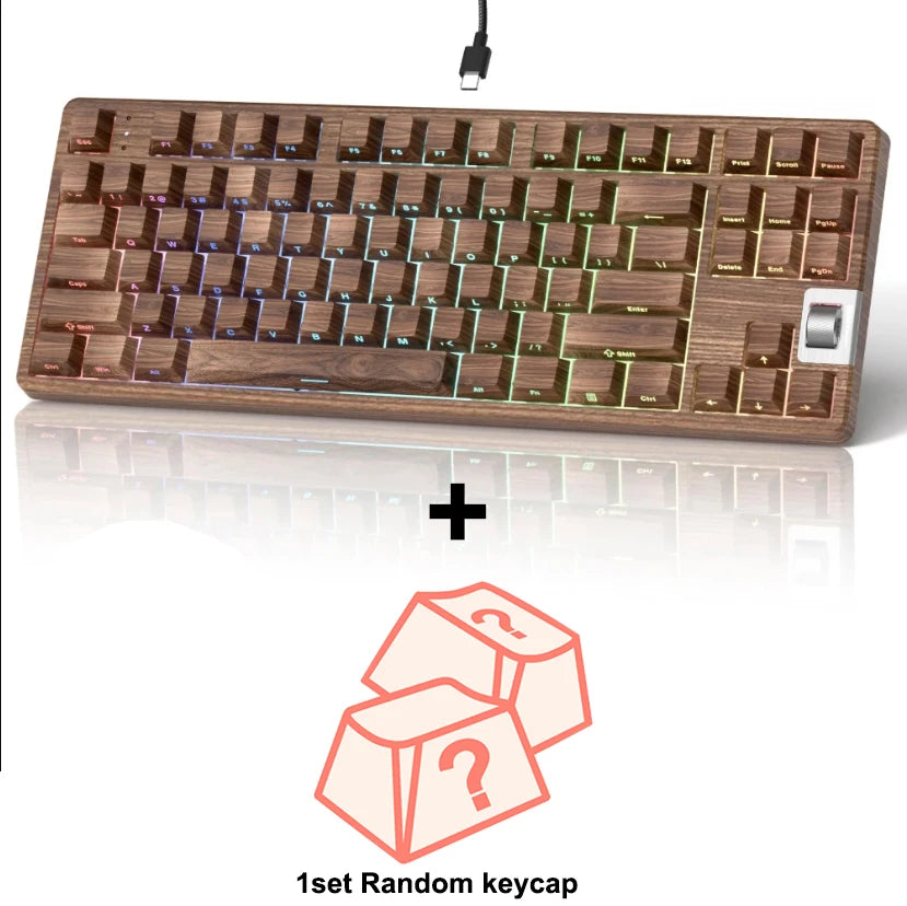 Πληκτρολόγιο με όψη Ξύλου Καρυδιάς