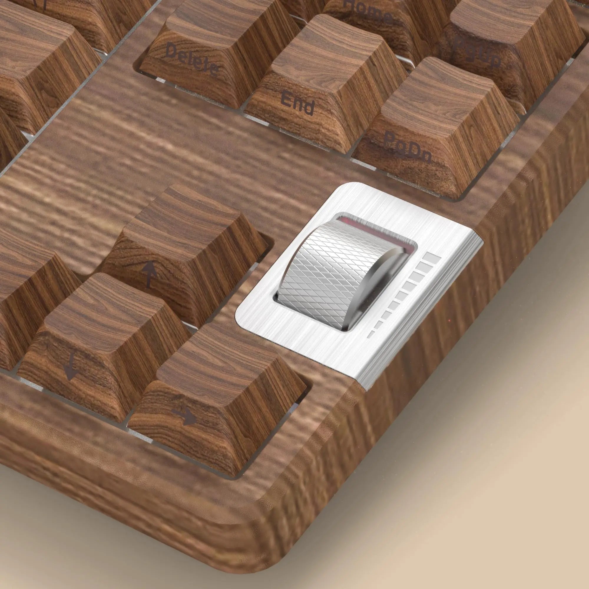 Πληκτρολόγιο με όψη Ξύλου Καρυδιάς